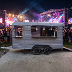 Fast Coffee Cart Mobile Horse <b>Box</b> Truck Fully Equipped Pizza Modern Food <b>Trailer</b> - Product Image 1