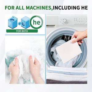 Feuilles de papier détergent à lessive biodégradable solide écologique infusé d'huile essentielle pour nettoyer les vêtements de bébés jetables - Product Image 5