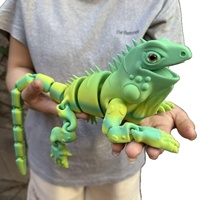 Modelo de Lagarto Realista Impreso en 3D, Éxito de Ventas Transfronterizo, Múltiples Articulaciones Flexibles, Efecto de Gradiente Láser, Coleccionable Popular