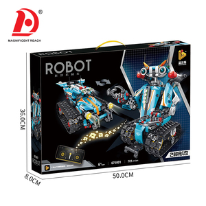 Ensemble de blocs de construction de char robot RC <span class=keywords><strong>2</strong></span> en 1, 701 pièces, application et télécommande, briques techniques transformables, jouets éducatifs STEM - Product Image 5