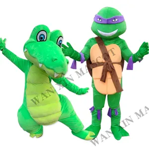 成人卡通动物吉祥物服装卡通人物表演鳄鱼吉祥物服装