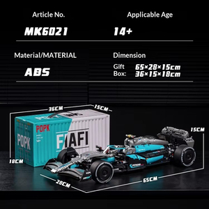 Set di Blocchi da Costruzione per Auto da Corsa F1, Mattoncini ABS in Miniatura, Giocattolo Educativo Scala 1:8, Facile da Assemblare, Apprendimento STEM Creativo - Product Image 6
