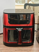 Friteuse à air électrique 12L en acier inoxydable avec fenêtre de visualisation, sans huile, numérique et mécanique, pour une friture saine, idéale pour camping-car et usage domestique