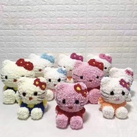 Bunga Abadi Kt Cat Rose Bear Sabun Bunga Kucing Hadiah Hari Valentine dari Pabrik yang Kuat untuk Pacar untuk Wisuda Paskah