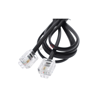 Câble téléphonique avec connecteurs RJ11 6P2C et gaine en PVC pour téléphones fixes - Product Image 1