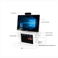 15.6 "\ 18.5" Windows/Android écran tactile tout-en-un système de terminal de point de vente de bureau kiosque de caisse en libre-service pour la commande de facturation