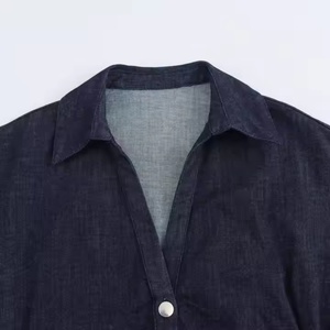 Nouvelle robe décontractée en jean sexy et tendance pour la plage, col en V, mode printemps-été, robes de haute qualité pour femmes - Product Image 4