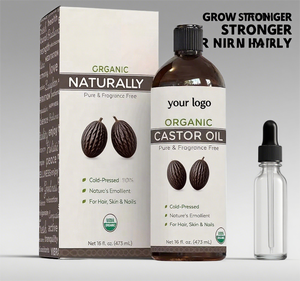 Olio di semi di ricino biologico certificato OEM olio essenziale puro per la cura dei capelli del cuoio capelluto e idratante della pelle di qualità Premium - Product Image 2