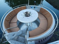 Bateau Donut KAIP Eco 250 cm pour 7-8 Personnes, Barbecue au Charbon de Bois ou à Gaz, avec Moteur Électrique ou à Essence