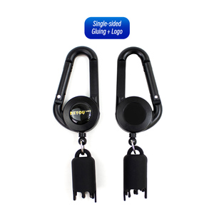 BEYOU Automatic Round Plastic <b>Lighter</b> Holder Retractable Buckle Leash Smoke Accessory Protector Modern Style - Product Image 2