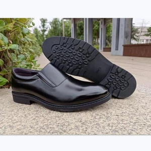 Chaussures habillées en cuir pour hommes, noires, à enfiler, pour le bureau, printemps-automne, en cuir de vachette - Product Image 2