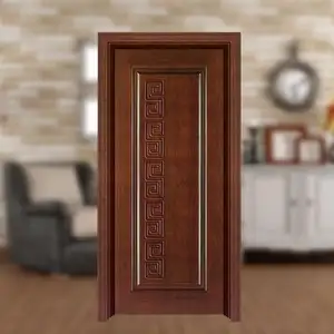 Puerta Interior de madera sólida para el hogar, 20 años de construcción, marca china, estilo moderno