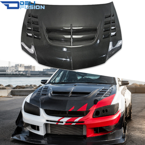 For 2001-2007 Mitsubishi Evolution EVO 8 9 CT9A VTX Cyber Edition Carbon Fiber Bonnet Engine Hood Track Version with Hood Latch - Product Image 1