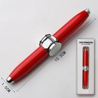 Vente à chaud Fidget Spinner Stylo à bille en métal anti-stress avec lumière LED Stylos gel avec logo Stylos personnalisés pour offrir en cadeau