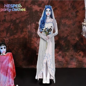 ชุดเดรสยาวผีฮาโลวีน HESPER สำหรับคอสเพลย์เจ้าสาว งานปาร์ตี้สวมหน้ากาก ชุดแสดงเทพแห่งความตาย สไตล์ยุโรปอเมริกัน - Product Image 1