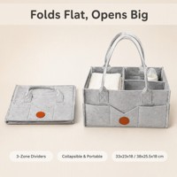 Sac à langer en feutre personnalisé avec logo imprimé en couleur, OEM ODM, pliable, sac fourre-tout pour maman avec motif pour la crèche du bébé, voyage, vente en gros