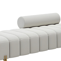 Canapé-lit moderne carré en tissu Sherpa rembourré, deux places, avec pieds en métal doré, pour chambre à coucher et salon
