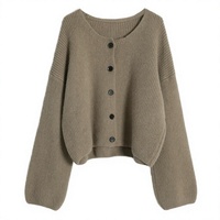 Gestrickter Cardigan-Stil Locker Sitzender Damenpullover