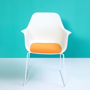 Multi-Color Home Office Furniture Swivel Mesh Chair <b>Plastic</b> Meeting Training Chair Without <b>Wheels</b> for Dining Events Wholesale - Product Image 3