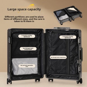 Valigia da Viaggio in ABS+PC con Telaio, Trolley da 20 Pollici, Ruote Universali, Unisex, Guscio Semi-Rigido, Manico Morbido, Serratura a Combinazione Standard - Product Image 3