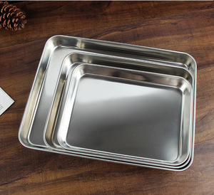 New Arrival Flat Kim Loại Bánh Rang Tấm Chảo Bánh Thép Không Gỉ Nướng Khay Cho Lò - Product Image 6