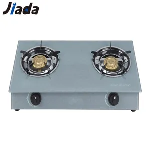 China supply commercial enamel pan support table glass top single cast iron burner gas stove