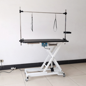 Table de toilettage professionnelle EUR PET de luxe en acier inoxydable réglable et portable pour chiens et chats avec roues pour l'entretien des griffes et le nettoyage des poils d'animaux - Product Image 3