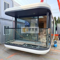 Kiosque commercial modulaire en conteneur Apple Cabin à double étage, café portable, cabine de vente au détail