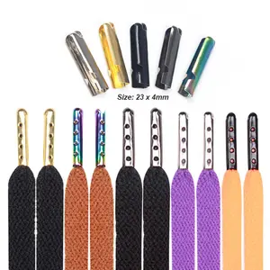 Buy Shoe Lace Bracelet Aglet Rope Cord End Cap With Two Openings, Metal  Stopper For Cap Drawcord from Dongguan Yonglidasheng Metal Product Co.,  Ltd., China