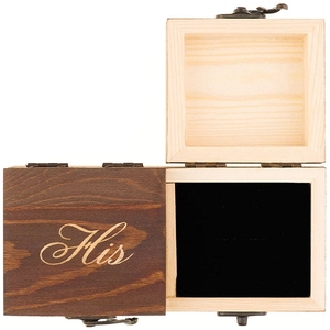 Caja de Joyería de Madera, Estilo Vintage, Material de Pino, Personalizable, Diseño de Doble Apertura - Product Image 2