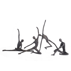 Chica bailando serie retrato escultura Hotel estatua de Metal molde suave regalos dormitorio adorno de mesa - Product Image 5