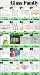 Mug en verre dépoli transparent pour sublimation 16oz, style canette de bière, avec couvercle en bambou et pailles, entrepôt USA - Product Image 3