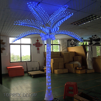 IP65 Outdoor Wasserdichte Beleuchtete Feiertagsdekoration Kunststoff Künstliche LED-Kokospalmen-Lichter Palme Mit