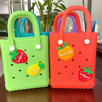 2025 Outdoor Fashion Mini Tote Strand tasche für Kinder Simply Southern Eva Silikon kautschuk tasche für Kinder DIY Leichte Gummi tasche