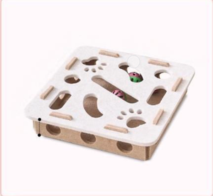 كرة القط مع ثقب للقطط للعب مع لعبة الهريرة: صندوق شعر مع أجراس ومتاهة - Product Image 3