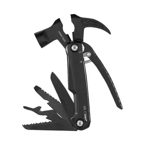 12in1 Outdoor Black Stainless Steel Multi Tool Multipurpose Hammer Pliers Knife Multitool