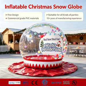 Photomaton gonflable de Noël avec souffleur et éclairage LED, globe de <span class=keywords><strong>neige</strong></span> commercial pour <span class=keywords><strong>location</strong></span> de fête de fin d'année - Product Image 1