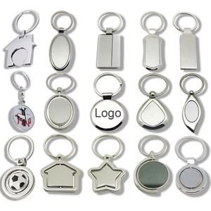 Porte-clés en aluminium vierge avec logo personnalisé, porte-clés en acier inoxydable, porte-clés promotionnel OEM personnalisé avec code QR - Product Image 2