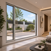 Ventana Abatible de Aluminio Minimalista ALUFRONT con Doble Acristalamiento y Vistas Panorámicas para Proyectos de Villas Modernas