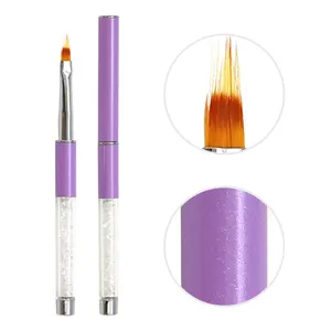 100% Kolinsky Acrylic Nail Brush Germany 10mm Drawing Pen Professional UV Gel Painting Metal Handle Builder Gel Liner Nail Brush