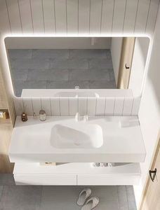 Série minimaliste de luxe léger, lavabo à double couche, type suspendu, meuble de salle de bain - Product Image 3