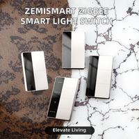 Interrupteur intelligent Zemismart Tuya Zigbee DIY avec grand bouton poussoir, compatible avec la commande vocale pour hôtel, certifié Alexa SAA