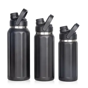 Vacuum Seal Leakproof Lid Stainless Steel Sport Water Bottle For Cold or Hot Liquids