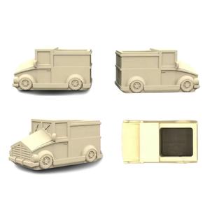 3D Fine Easy Operating Retro Vehículos blindados Camiones Forma DIY Silicona Hormigón Resina Yeso Olla Tarro Molde - Product Image 4