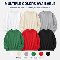 Sweat-shirt à col rond DG501 240 GSM en coton extensible doux mélangé à du polyester, épaules tombantes, manches longues, pull-over