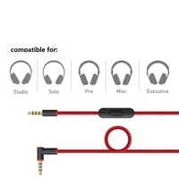 Câble casque Beat Series pour Solo HD 2 3 /Mixr/ Studio / Pro remplacement du casque 1.5m Jack AUX-Cable