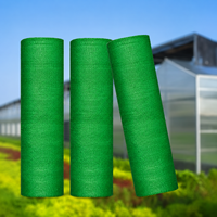 Filet d'ombrage en HDPE vert foncé, résistant aux UV 30%-95%, maille tricotée chaîne, respirant et durable pour serres, fermes et pépinières