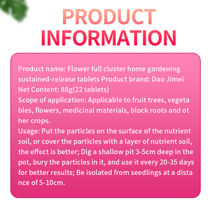 Compresse organiche di nutrienti a lento rilascio e fertilizzante per fiori integratore vegetale ecologico - Product Image 4