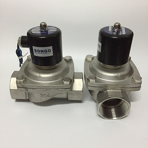 Válvula Magnética de Dos Vías de Acero Inoxidable Normalmente Cerrada de 12V/24V para Control de Agua y Gas - Product Image 1