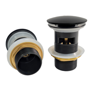 <span class=keywords><strong>Évier</strong></span> escamotable en laiton peint noir, acier inoxydable, 1 1/4 pouce, <span class=keywords><strong>ressort</strong></span> anti-fuite pour lavabo de salle de bain - Product Image 6